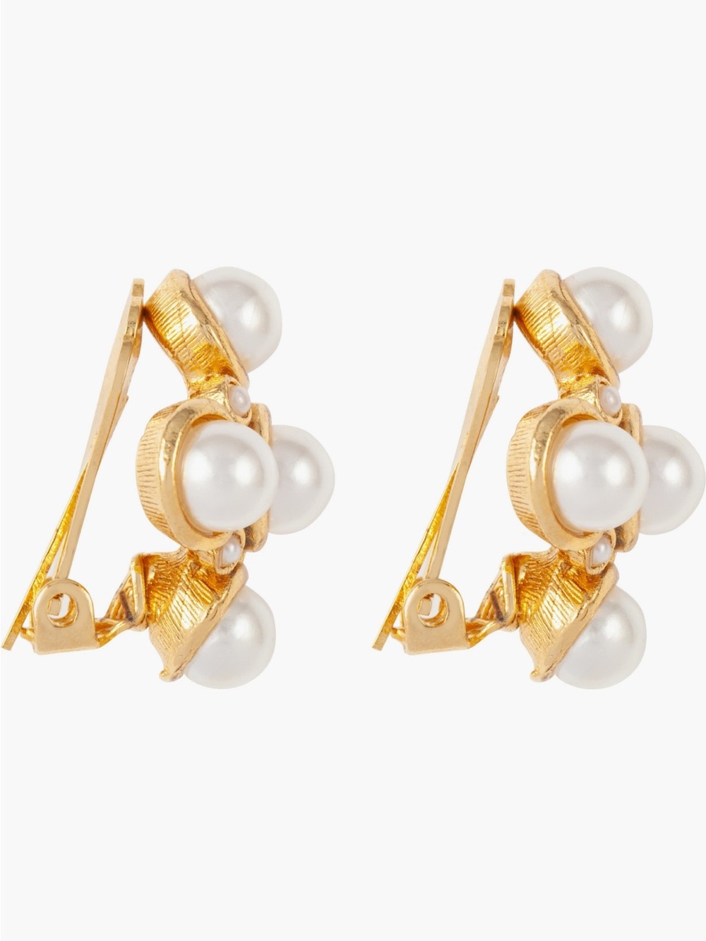 Susan Caplan Vintage Renaissance Revival Pearl Clip-on Earrings - Picture 5 of 9